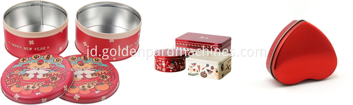 Penjualan Tinggi Round Metal Fancy Christmas Candle Jar Tin Cans Membuat Jalur Produksi Mesin